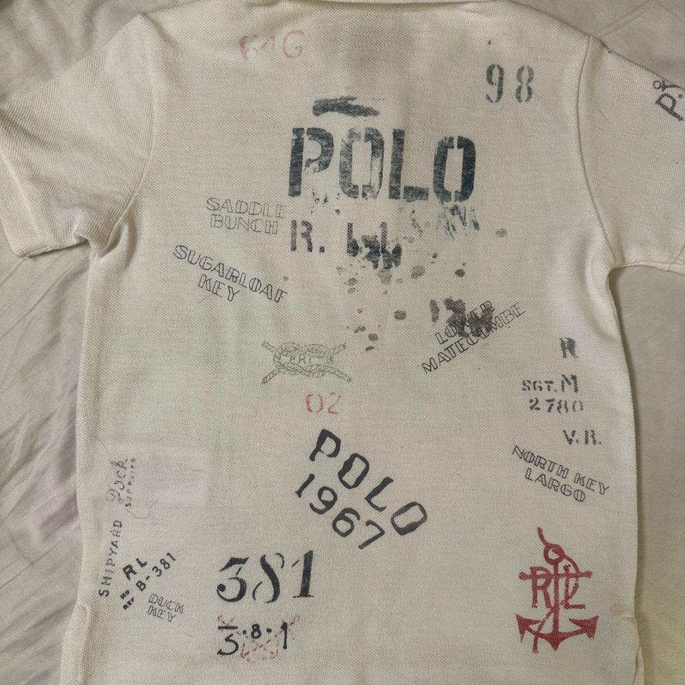 Polo by Ralph Lauren Kids Cream Graphic Polo Shirt